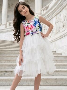 NWT American Princess Tiered Special Occasion Dress ~6X/7